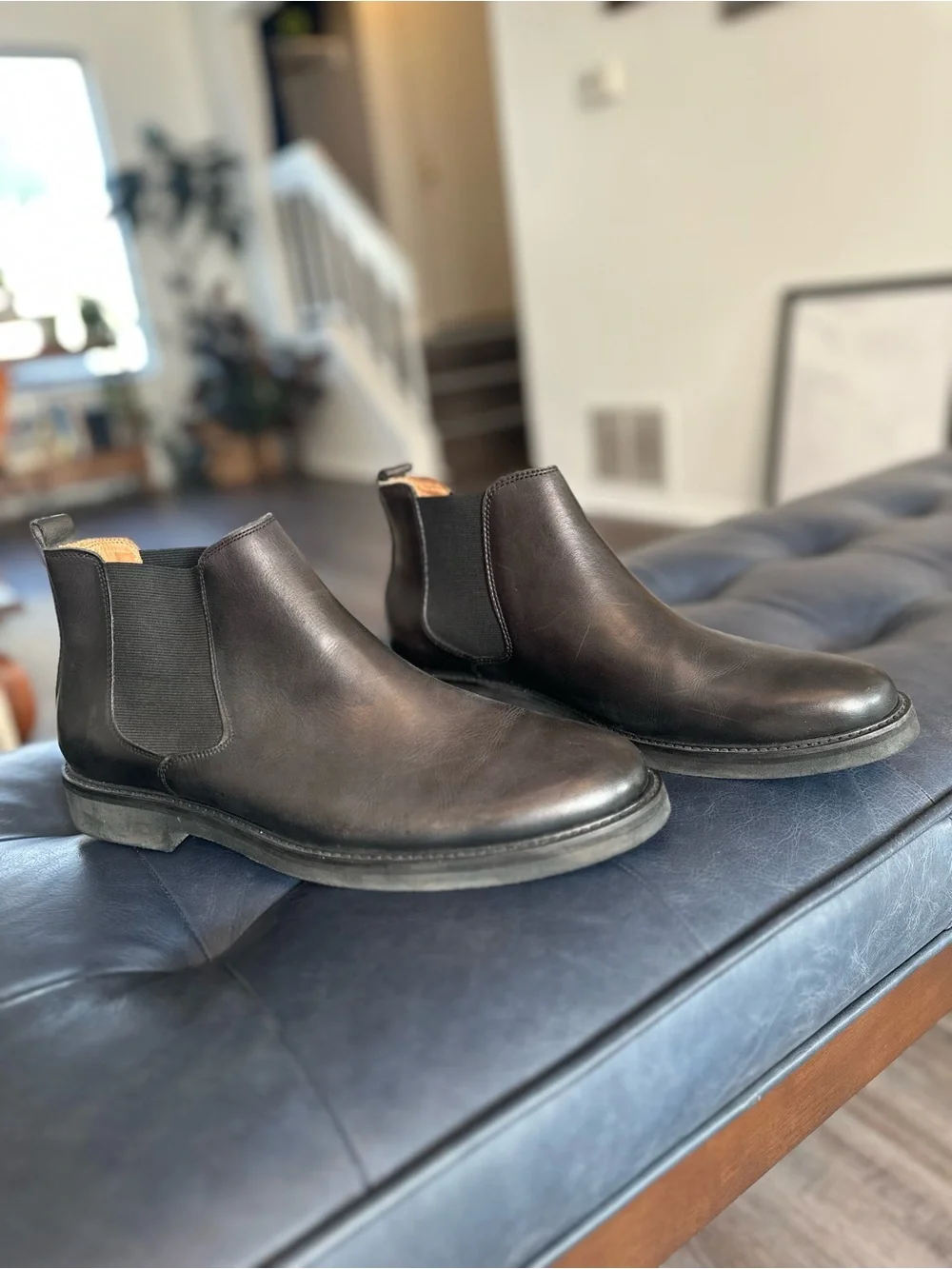 Classic Men's Black Leather Chelsea Boots